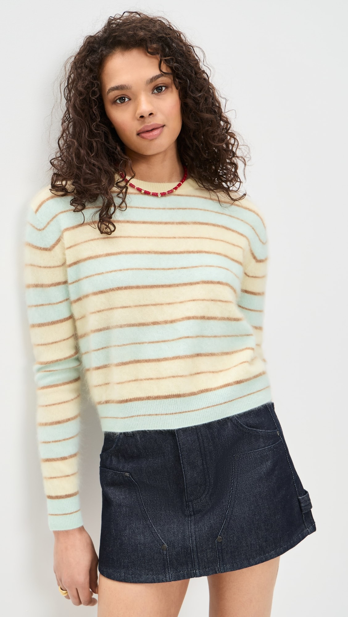 Grizzly Cashmere Stripe Crew | Shopbop