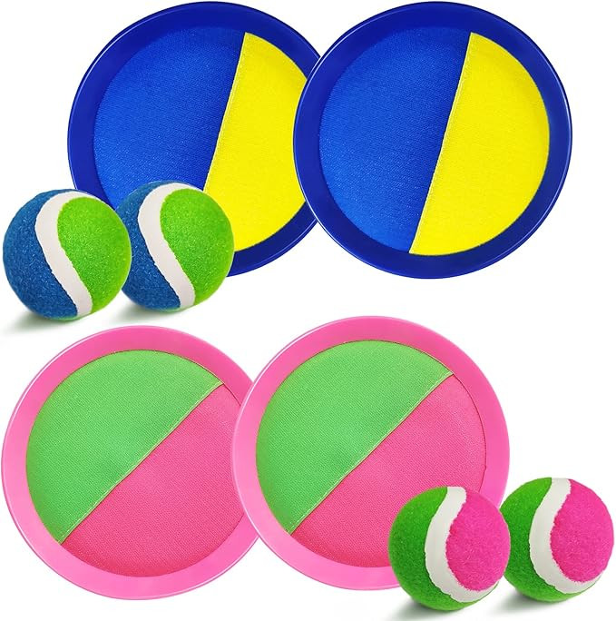 Jalunth Ball Catch Set Game Toss Paddle Beach Toys Back Yard Outdoor Games Pool Backyard Target T... | Amazon (US)