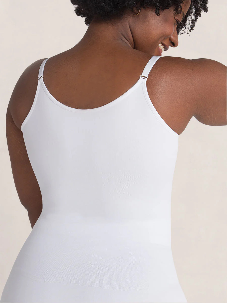 Shapermint Essentials All Day Every Day Scoop Neck Mid-Thigh Bodysuit | Shapermint