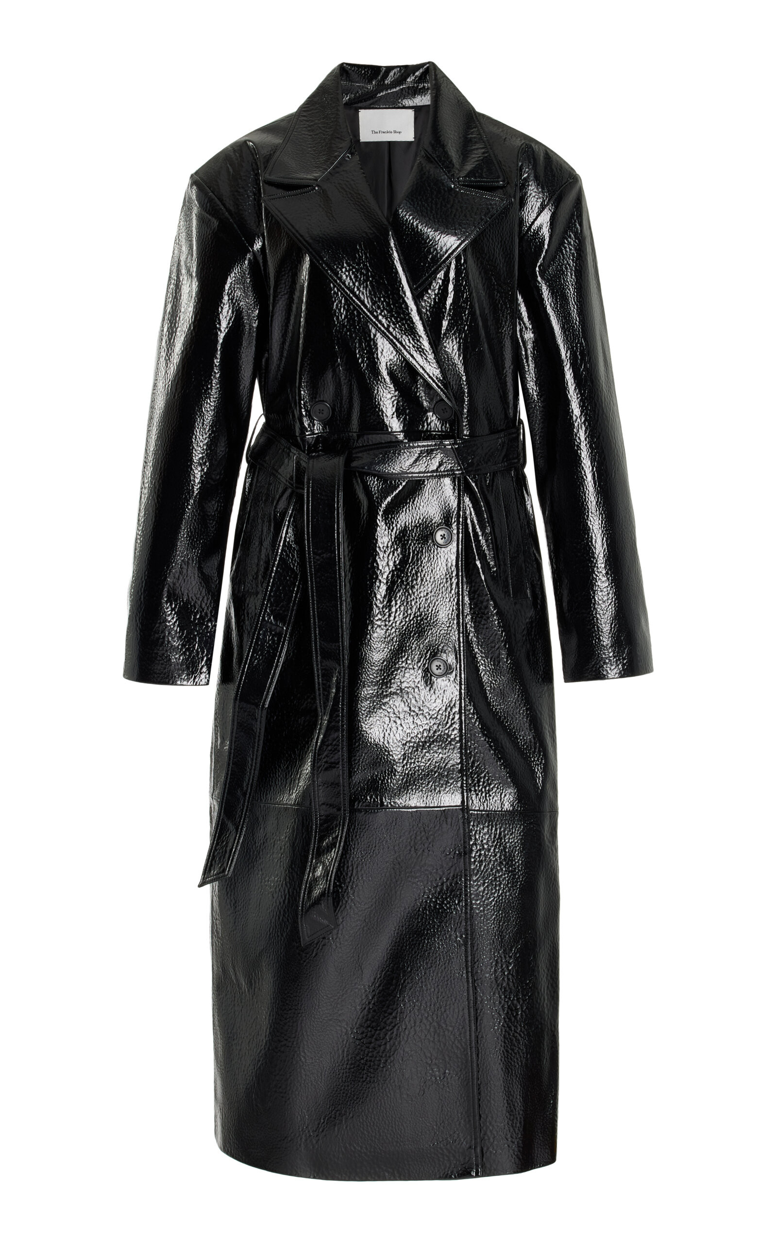 The Frankie Shop - Tina Vegan Leather Trench Coat - Black - M - Moda Operandi | Moda Operandi (Global)