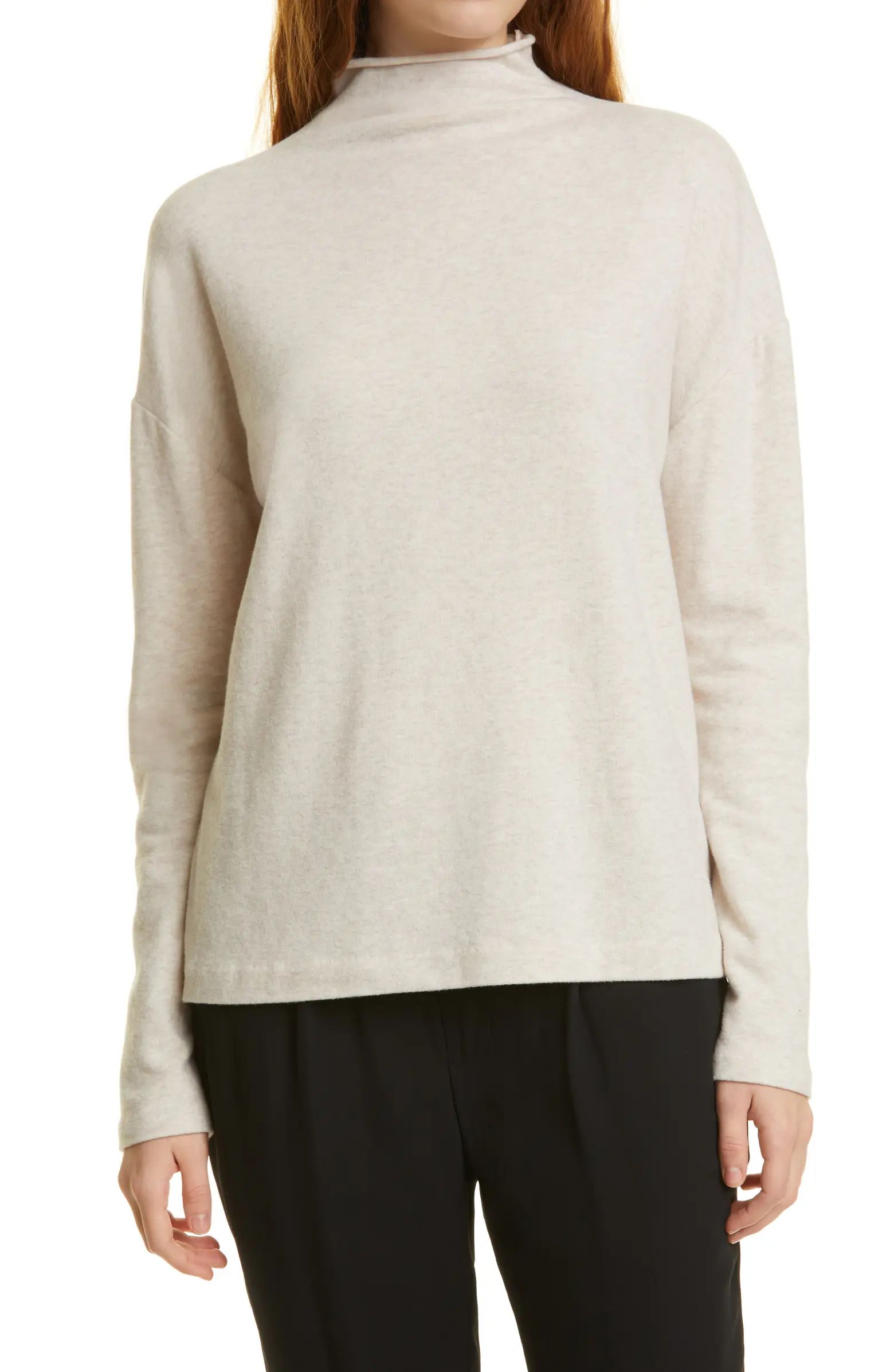 Crafted by Vince Brushed Funnel Neck Sweater | Nordstrom