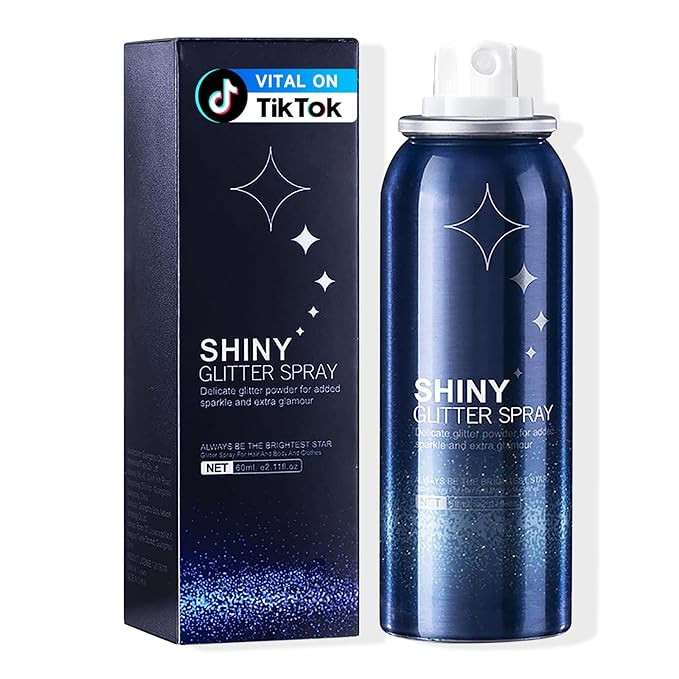 HANYWIL Body Glitter, Glitter Spray for Hair and Body, Spray, Hairspray Clothes, Long-Lasting Shi... | Amazon (US)