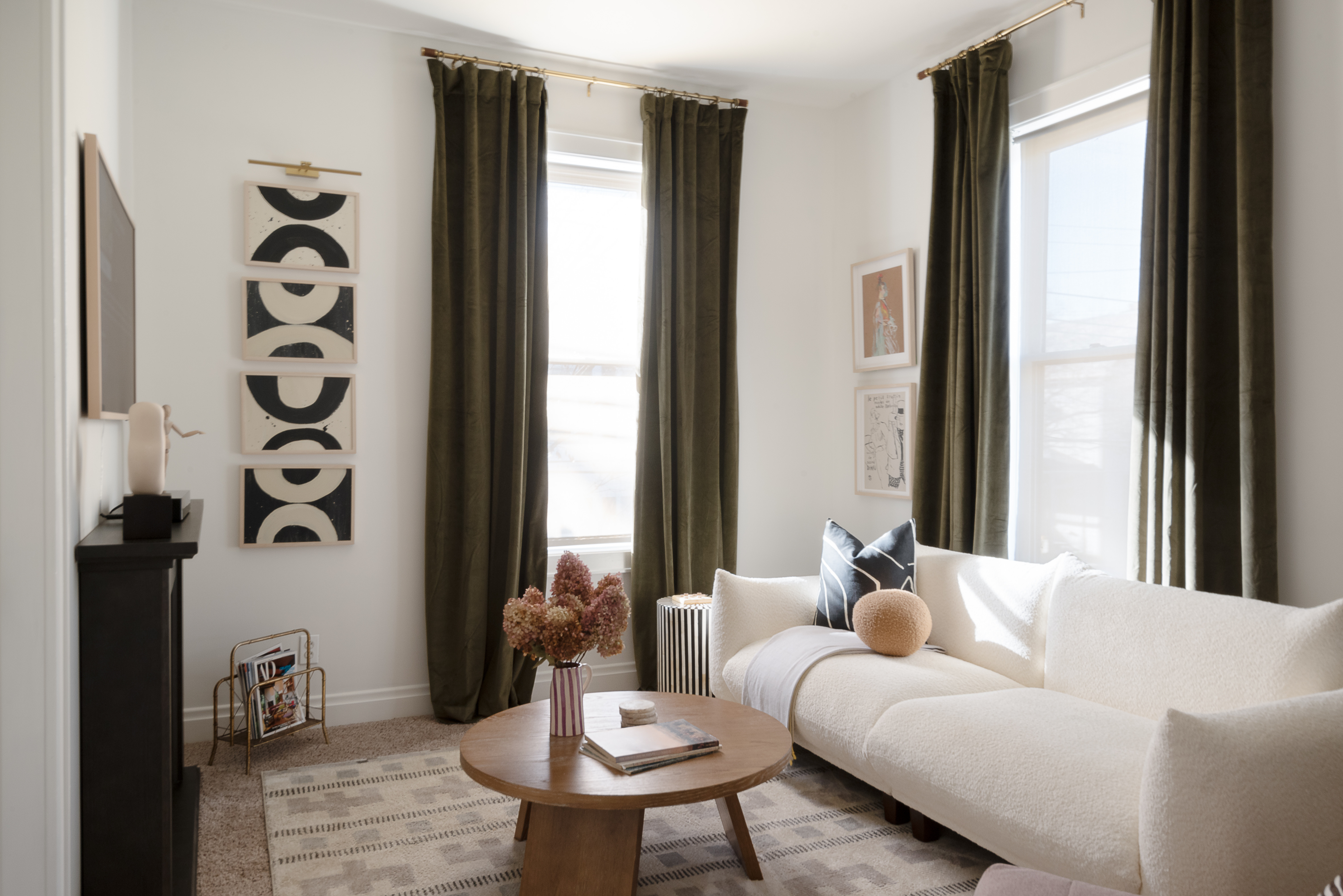 Home decor, living room decor, bright and open decor, apartment living, rental apartment decor,
Striped Side Table. Bone Inlay Stripe Design Round End Table , Bone Inlay Stripe Design Side Table , Bone Inlay Stool
Kelly Wearstler Graffito Pillow Cover in Onyx/Beige, Black Pillow, Throw Cushions, Lee Jofa Pillow
Front: Kelly Wearstler Graffito Linen Fabric in Onyx/Beige, Black with Cream Stripes
Back: ivory Linen Fabric, Black Linen or Graffito Linen Fabric
Velvet Round Pillow, Morning Balls, Velvet Ball Couch Pillow, Round Shape Pillow, Velvet Ball Pillow, Round Velvet Accent Pillow
Signature Velvet Thermal Blackout Curtains, Insulated Blackout Curtains, Olive Green Curtains
Round oak rich wood grain coffee table, thick bold coffee table, kid friendly coffee table
White Modern Style Sofa

#LTKHome