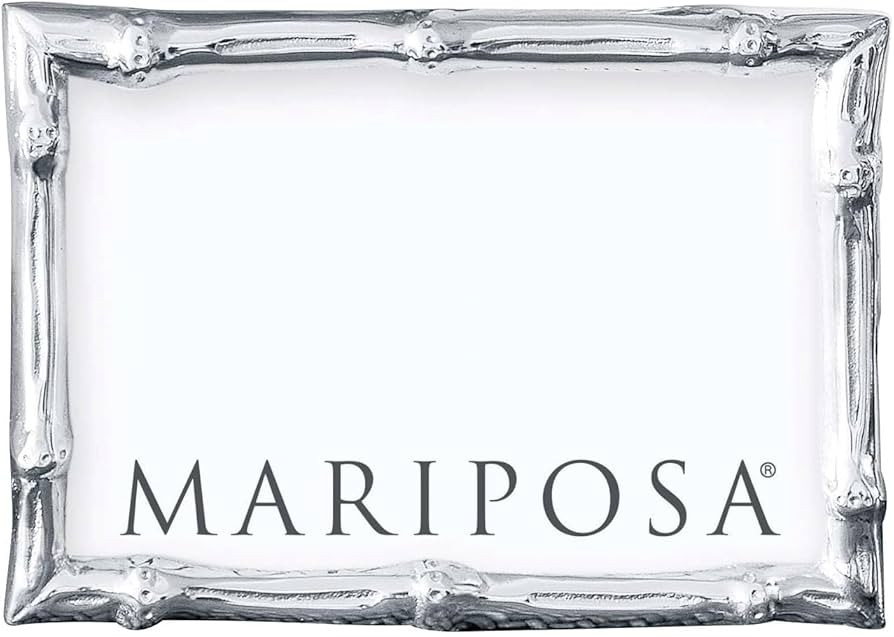 MARIPOSA BAMBOO 4x6 FRAME |SILVER | BRILLANTE | FRAMES | DECORATIVE PHOTO FRAMES | RECYCLED SANDC... | Amazon (US)