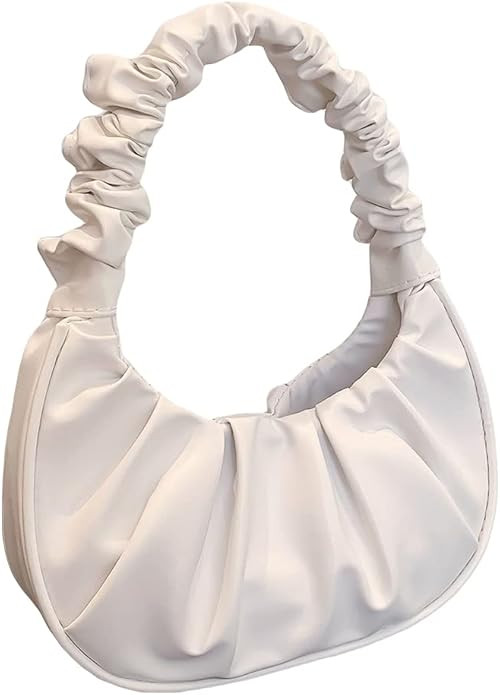 Verdusa Women's Ruched Handbag Leather Dumpling Bag Clutch Purse Small Tote | Amazon (US)