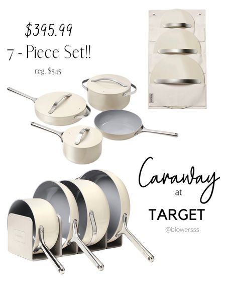 Caraway Cookware $395 usually $545! Use your red card for additional savings 


..
7 piece pots and pan Caraway set at target white coral gold silver cookware kitchen dinnerware viral wedding registry gifts gift target finds bullseye playground dollar spot Christmas thanksgiving dining must haves

#LTKGiftGuide 

#LTKhome #LTKGiftGuide #LTKsalealert