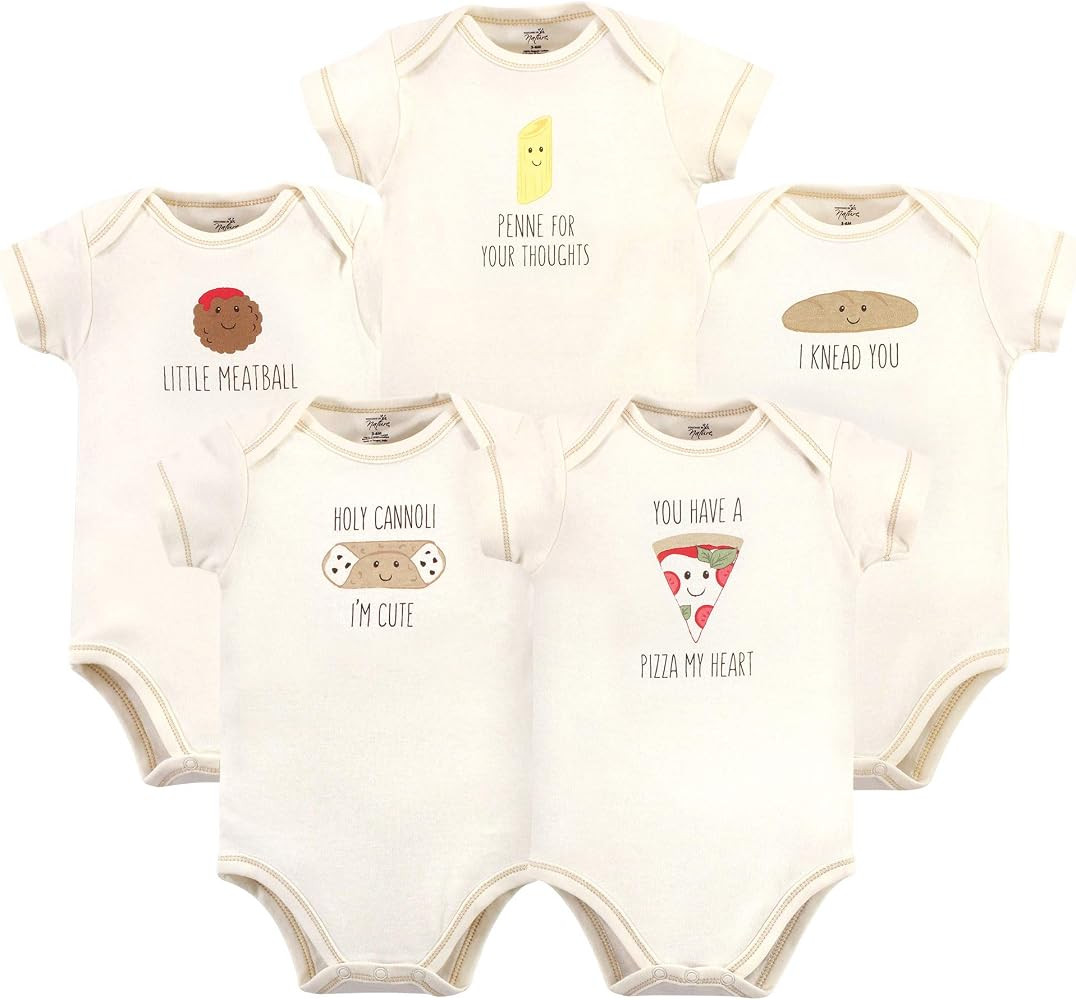 Touched by Nature Unisex Baby Organic Cotton Bodysuits | Amazon (US)
