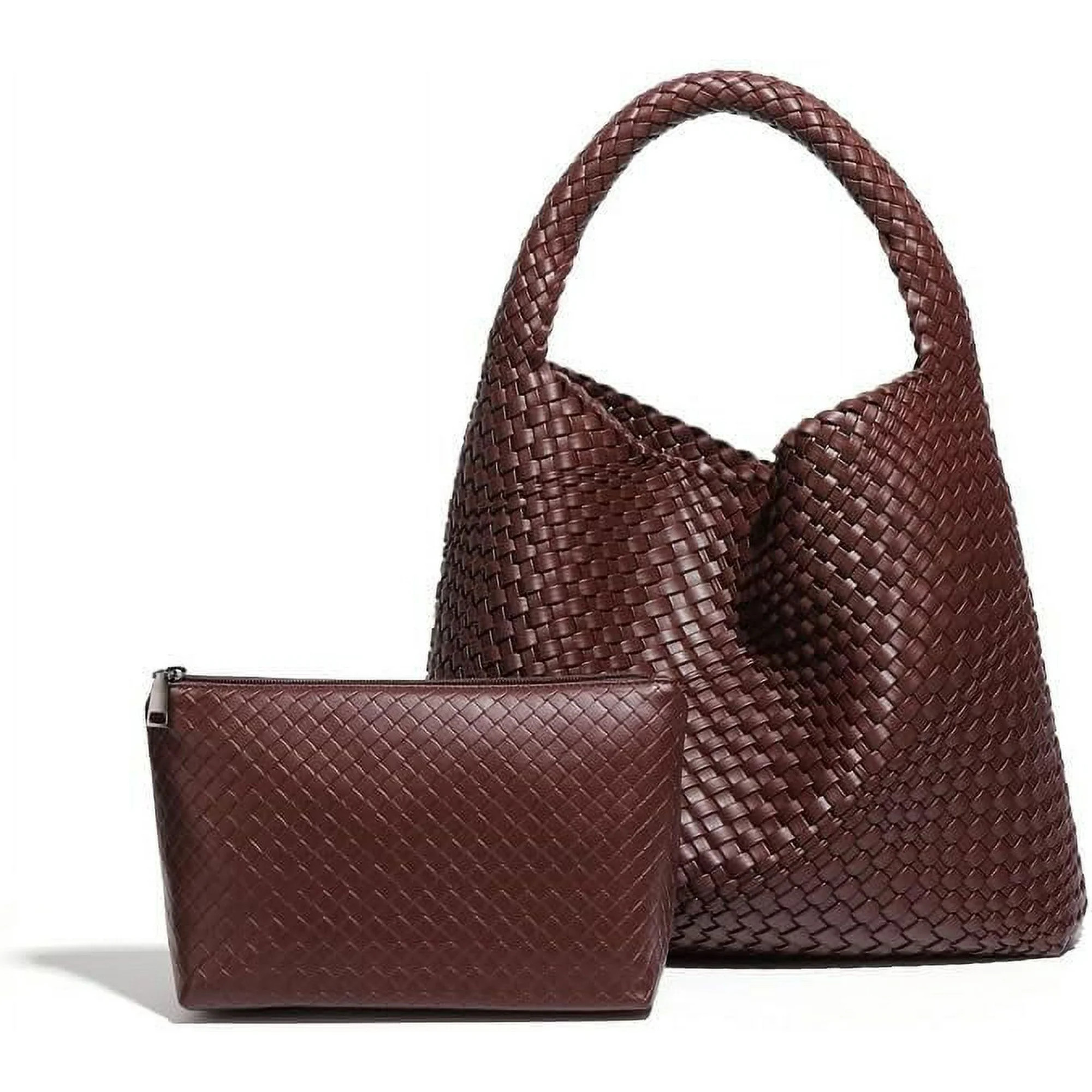 CoCoMangos Woven Leather Tote Bag for Women Woven Bag Top-handle Shoulder Bag Hobo Bag Crossbody ... | Walmart (US)