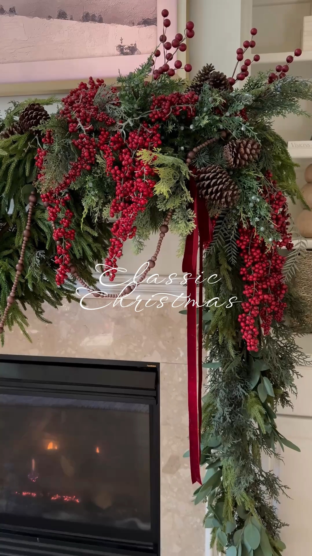 What I used to create my mantel look this year. Some pieces are old so I linked similar. I used 3 cedar/cypress garlands, 2 eucalyptus, and  6 Norfolk garlands 

#LTKHoliday #LTKSeasonal #LTKHome