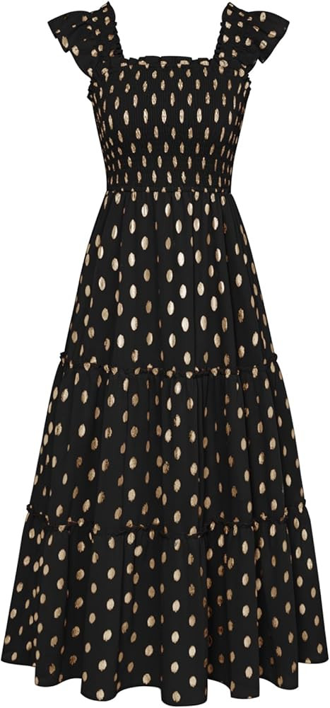 GRACE KARIN Women's Sleeveless Casual Dress Summer A-line Beach Dress with Flutter Sleeves | Amazon (UK)