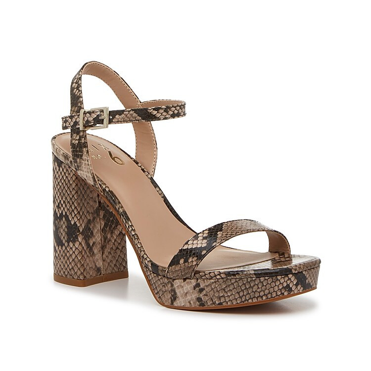 Mix No. 6 Sundra Sandal | Women's | Taupe/Black Snake Print | Size 6 | Heels | Sandals | Ankle Strap | DSW