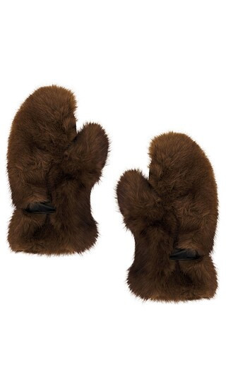 Lumi Mink Gloves in Mink | Revolve Clothing (Global)