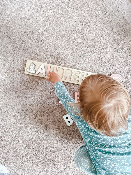 Perfect toddler activity!  🤍

The benefits of a name puzzle for your child is excellent! It helps to develop your child’s fine motor skills & helps to improve his or her hand-eye coordination!

#LTKFind #LTKkids #LTKsalealert
