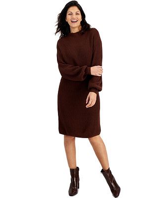 Style & Co Women's Mock-neck Sweater Dress, Regular & Petite, Created for Macy's - Macy's | Macy's