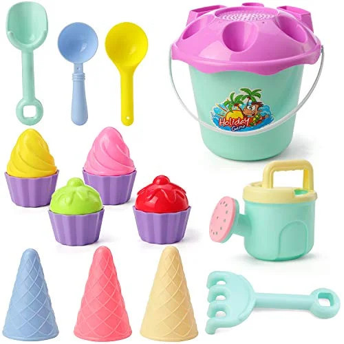 iefoah Ice Cream Beach Toys Cool Summer Vivid Color Ice Cream Sand Molds, Cake Sand Molds, Beach ... | Walmart (US)