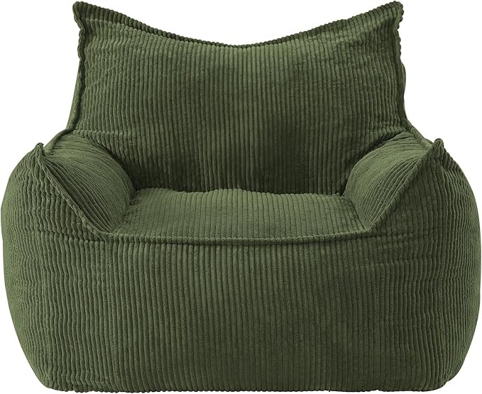 Giant Bean Bag Chair Sofa for Adults Teens, Comfy Corduroy Large Bean Bag Chairs with Armrests fo... | Amazon (US)