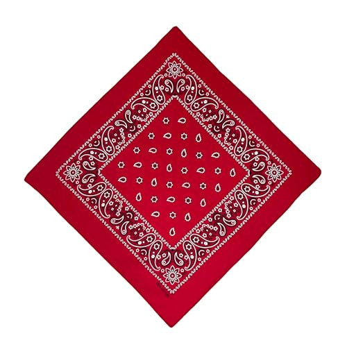Vamqor Bandana Single Pack & Double Pack Cotton for Men and Women 22 Inch(Red) | Amazon (US)