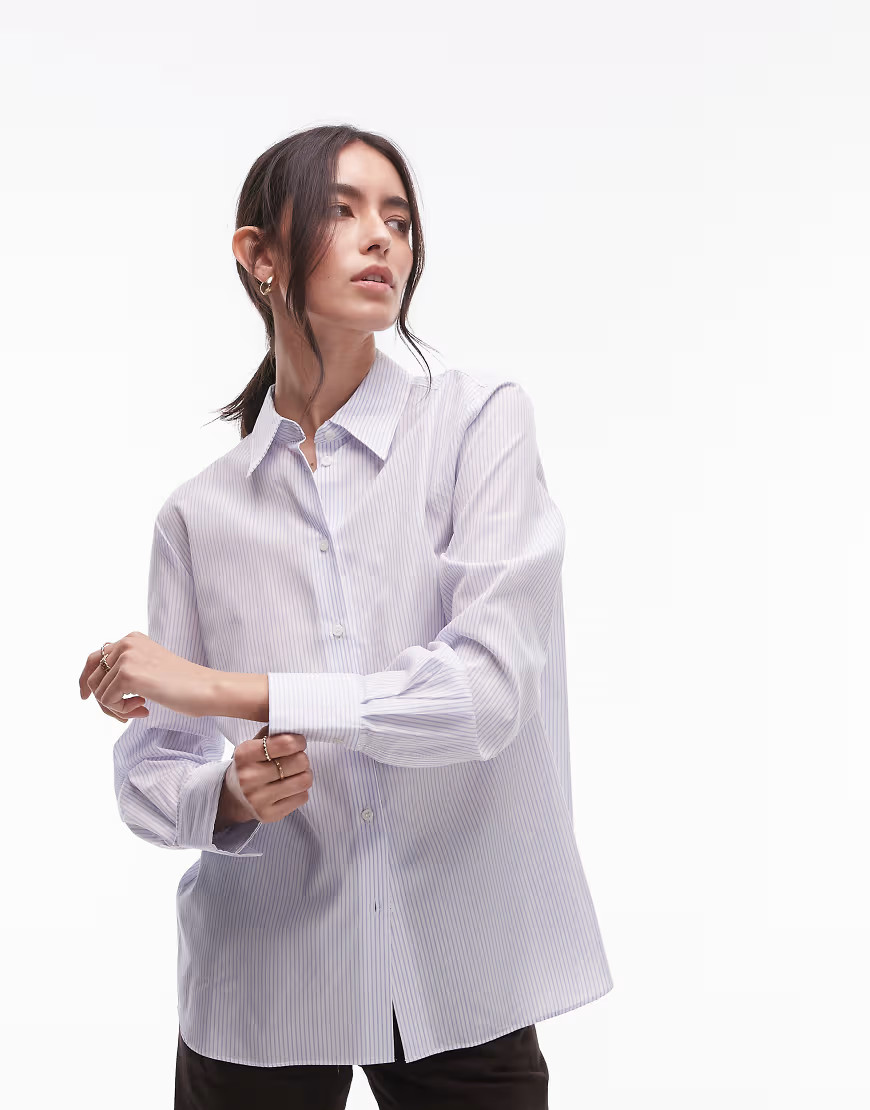 Mango classic shirt in light blue | ASOS (Global)