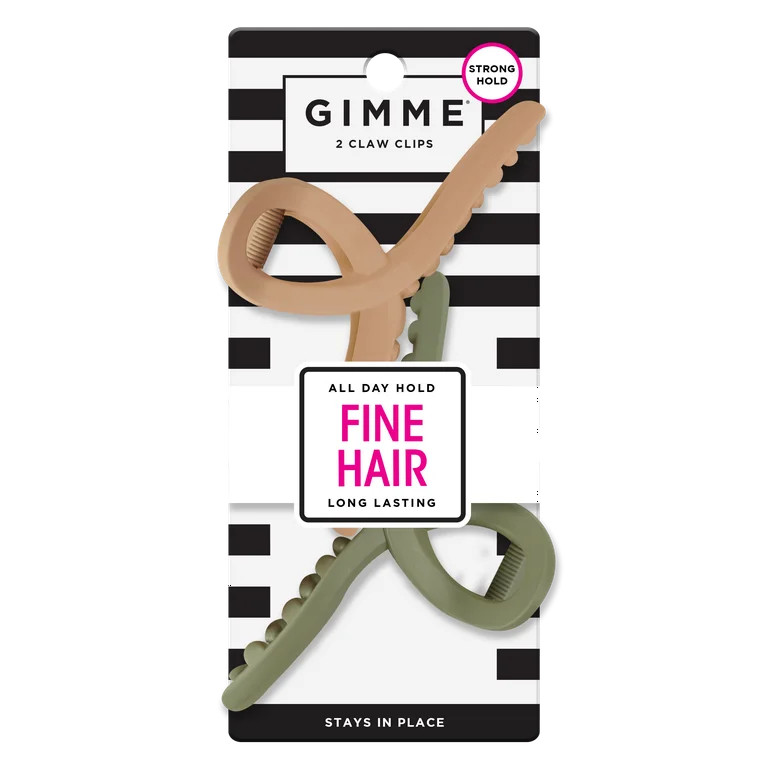 Gimme Loop Claw Clip For Fine Hair, Black Blonde, 2 Count | Walmart (US)