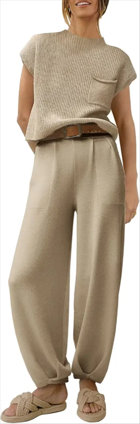 ANRABESS Two Piece Sets for Women Lounge Airport Outfits