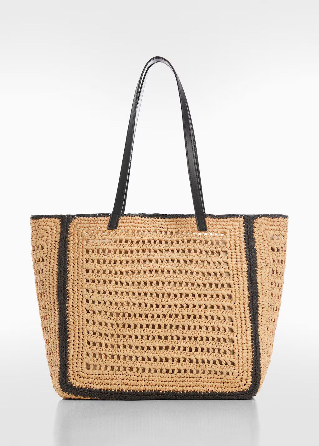 Natural fibre shopper bag -  Women | Mango United Kingdom | MANGO (UK)