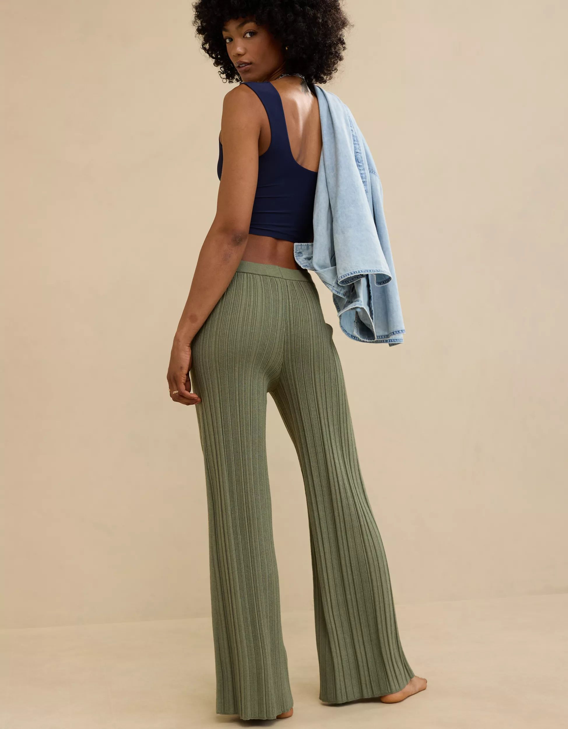 Aerie High Waisted Sweater Pant | Aerie