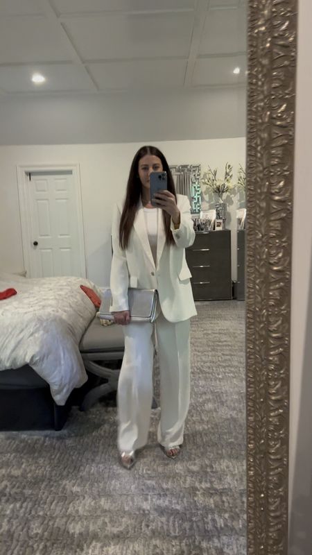 Still
Time for a white suit moment. I love the look of a white suit.. add a metallic shoe and a sparkle or metallic bag 🤍

#LTKtravel #LTKSeasonal #LTKstyletip