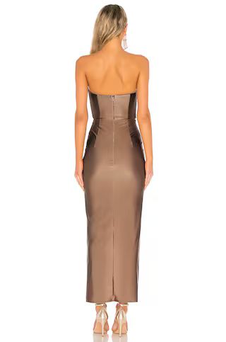 Michael Costello Jake Gown in Taupe from Revolve.com | Revolve Clothing (Global)