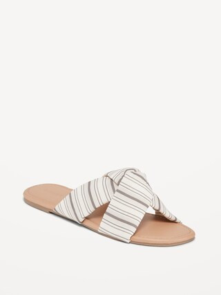 Faux-Leather Printed Soft Twist Sandals for Women | Old Navy (US)