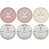 PandaEar 3 Pack Stainless Steel Baby Suction Plates, Divided Toddler Plate for Baby Led Weaning S... | Amazon (US)