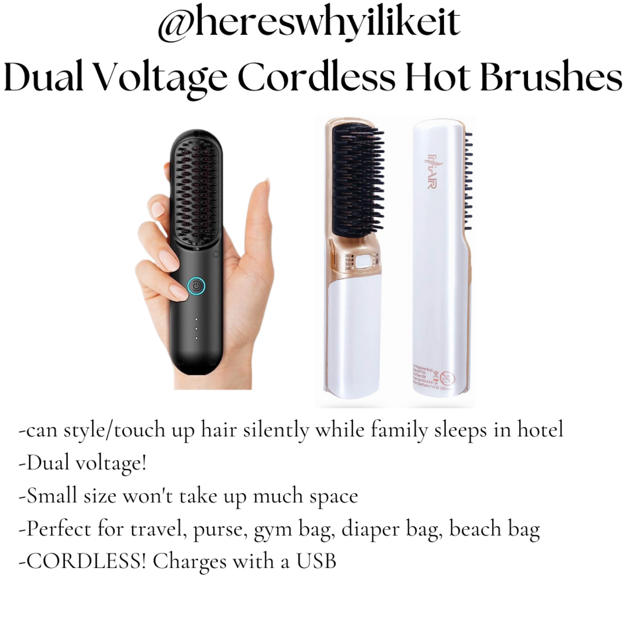 #LTKxPrimeDay
Travel must haves, cordless hair, cordless hair tool, revlon, beard brush, cordless hot brush, dual voltage, hair, travel hair

#LTKtravel #LTKFind #LTKbeauty