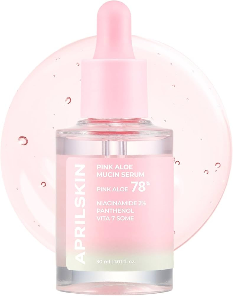 APRILSKIN Pink Aloe Mucin Serum 1.01 fl.oz (30ml) Hydrating 78% Jeju Aloe Mucin Formula with Non-... | Amazon (US)