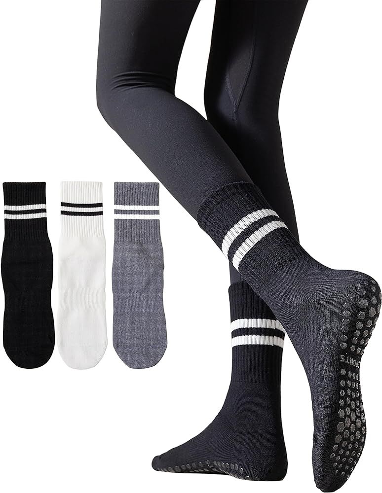 Irisbear Womens Pilates Socks Non Slip Yoga Socks Barre Gym Athletic Socks for Women | Amazon (US)
