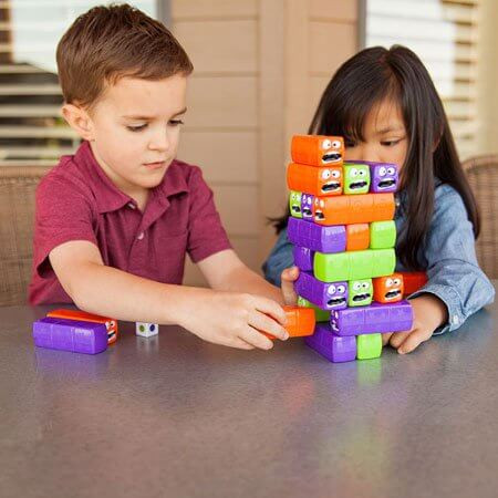Push 'n Pull Worm Tower | Fat Brain Toys