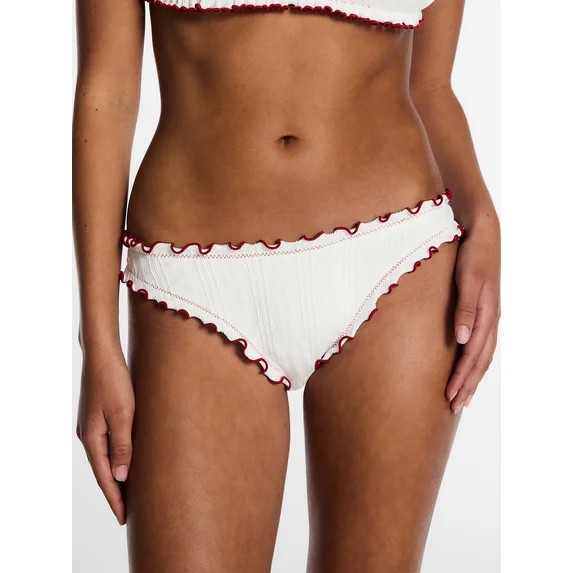 Kacey Lee Women's and Women's Plus Lettuce Edge Bikini Bottoms, Sizes XS-3X | Walmart (US)