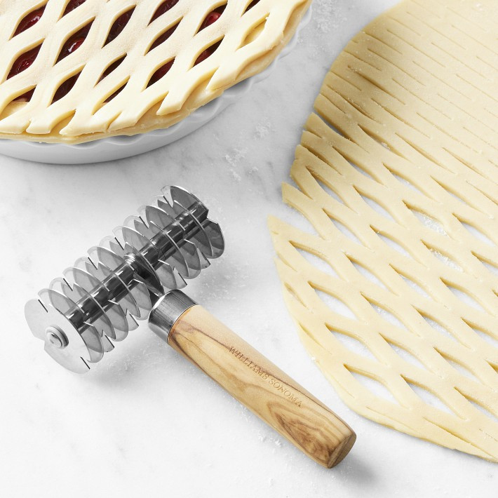 Williams Sonoma Olivewood Lattice Pastry Cutter | Williams-Sonoma