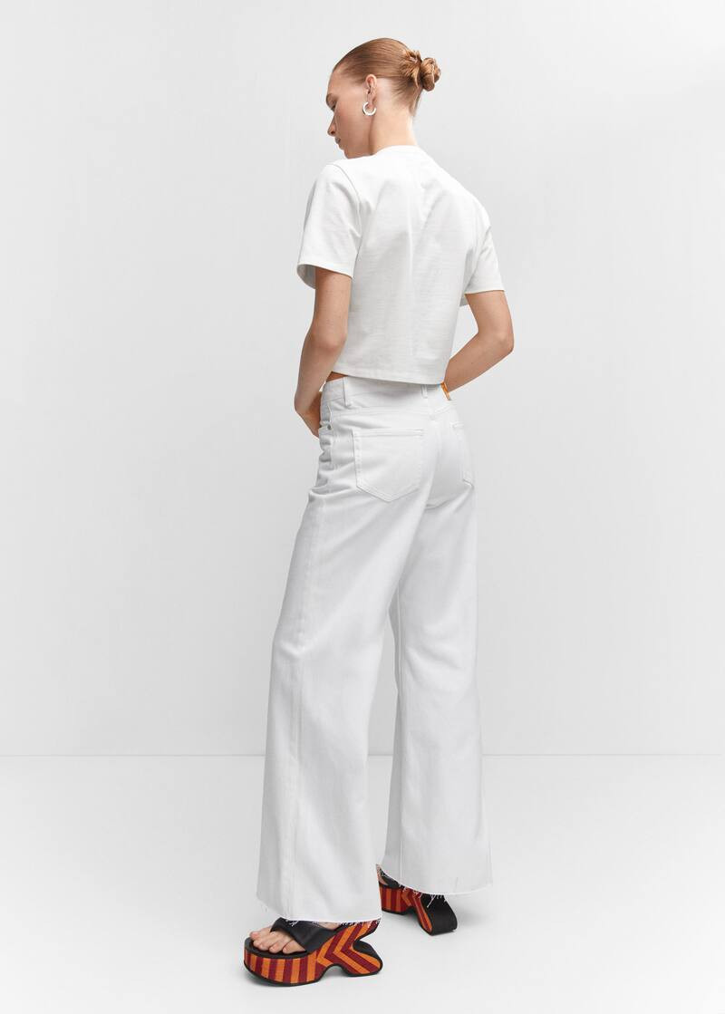 High-rise wideleg jeans  -  Women | Mango USA | MANGO (US)