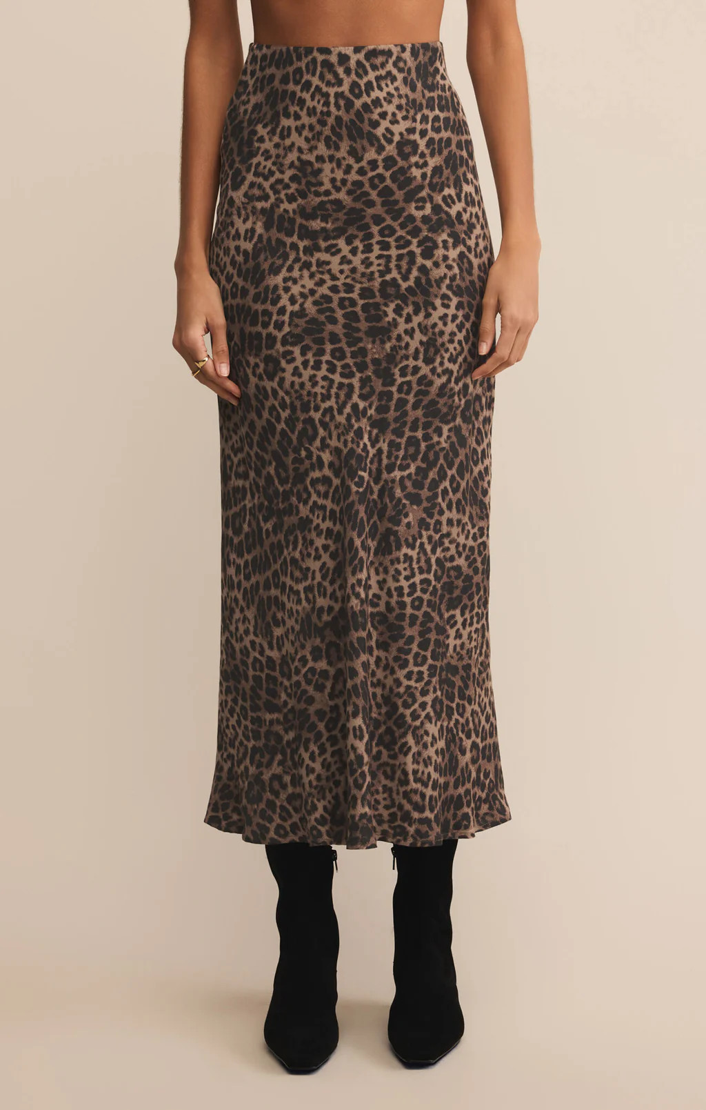 Izabel Leopard Skirt / Desert Tan / Z Supply | Ama La Vita