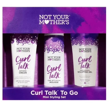 Not Your Mothers Curl Talk To Go Mini Styling SET. Curl Talk Defining Cream Curl Activating Mousse & Talk Defining Cream. | Walmart (US)