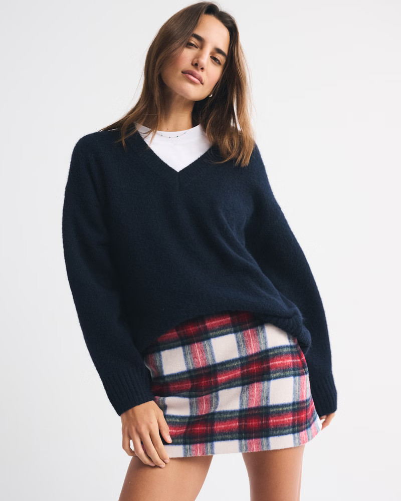 Women's The A&F Scarlett Wool-Blend Mini Skort | Women's New Arrivals | Abercrombie.com | Abercrombie & Fitch (US)