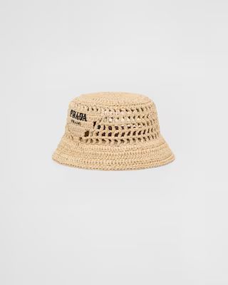 Raffia bucket hat | Prada Spa US