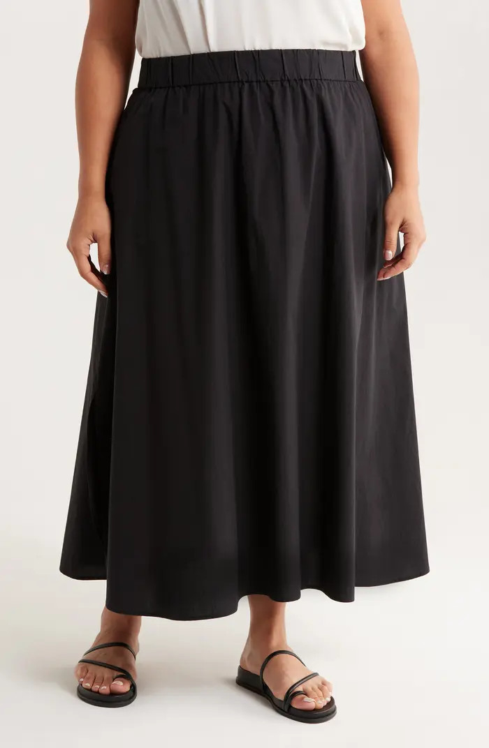 Organic Cotton Poplin Maxi Skirt | Nordstrom