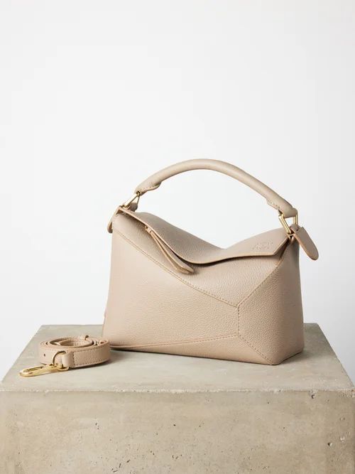 Loewe - Puzzle Edge Small Leather Cross-body Bag - Womens - Beige | Matches (UK)