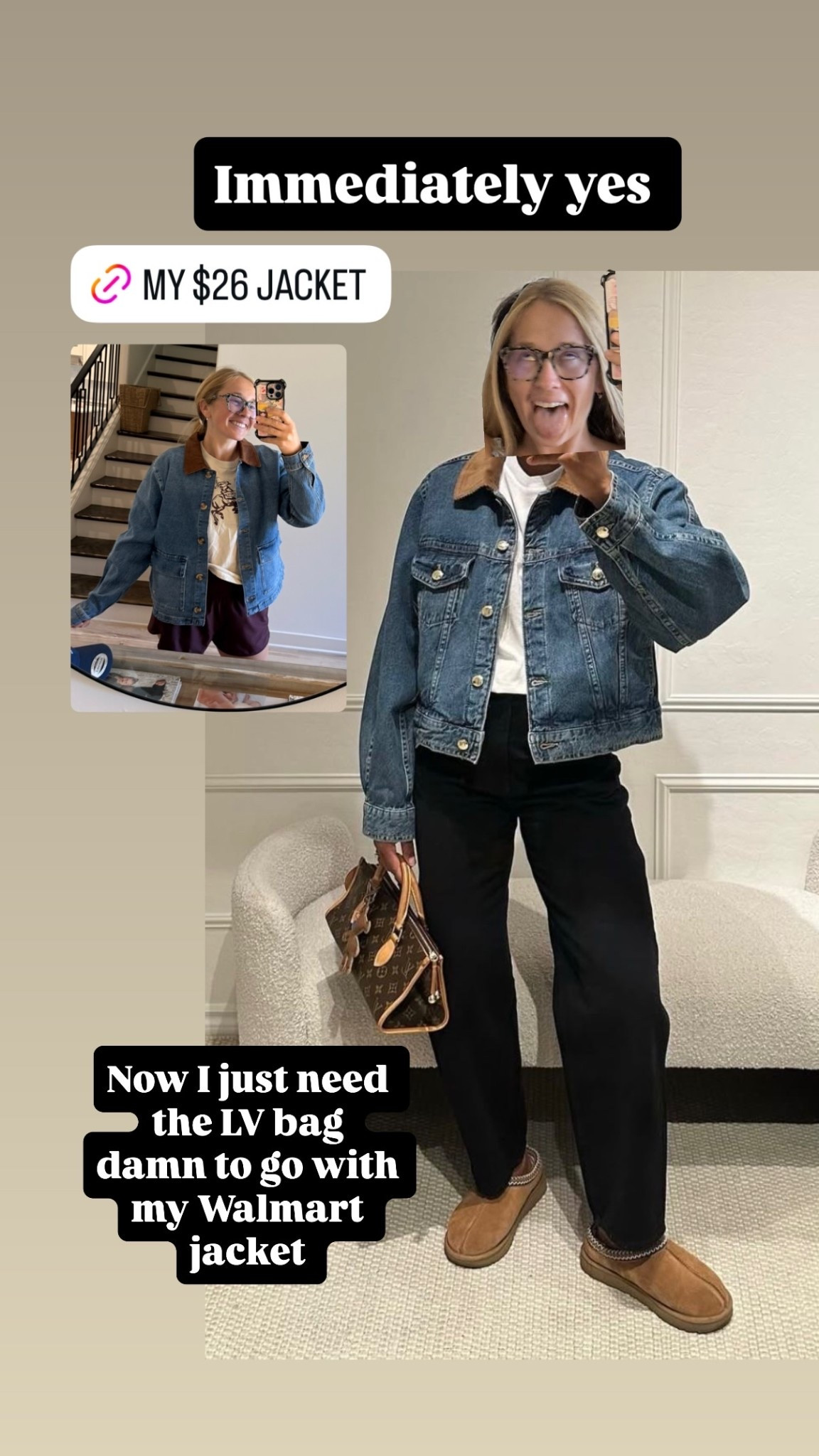 @Walmart / denim jacket outfit / brown collar denim jacket / Walmart style / fall outfit 2026 / fall style / casual fall outfits

#LTKSeasonal #LTKPetite #LTKmomlife