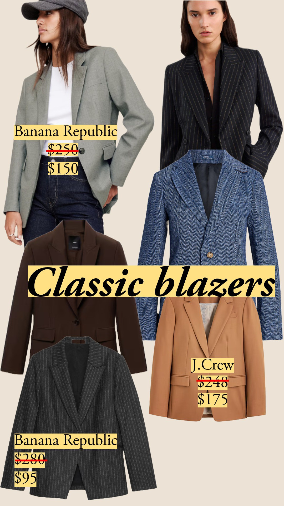 Quality blazers worth your investment 🧵classic style | J.Crew | Aritzia | Banana Republic | Cos | Ralph Lauren

#LTKStyleTip #LTKWorkwear #LTKWatchNow