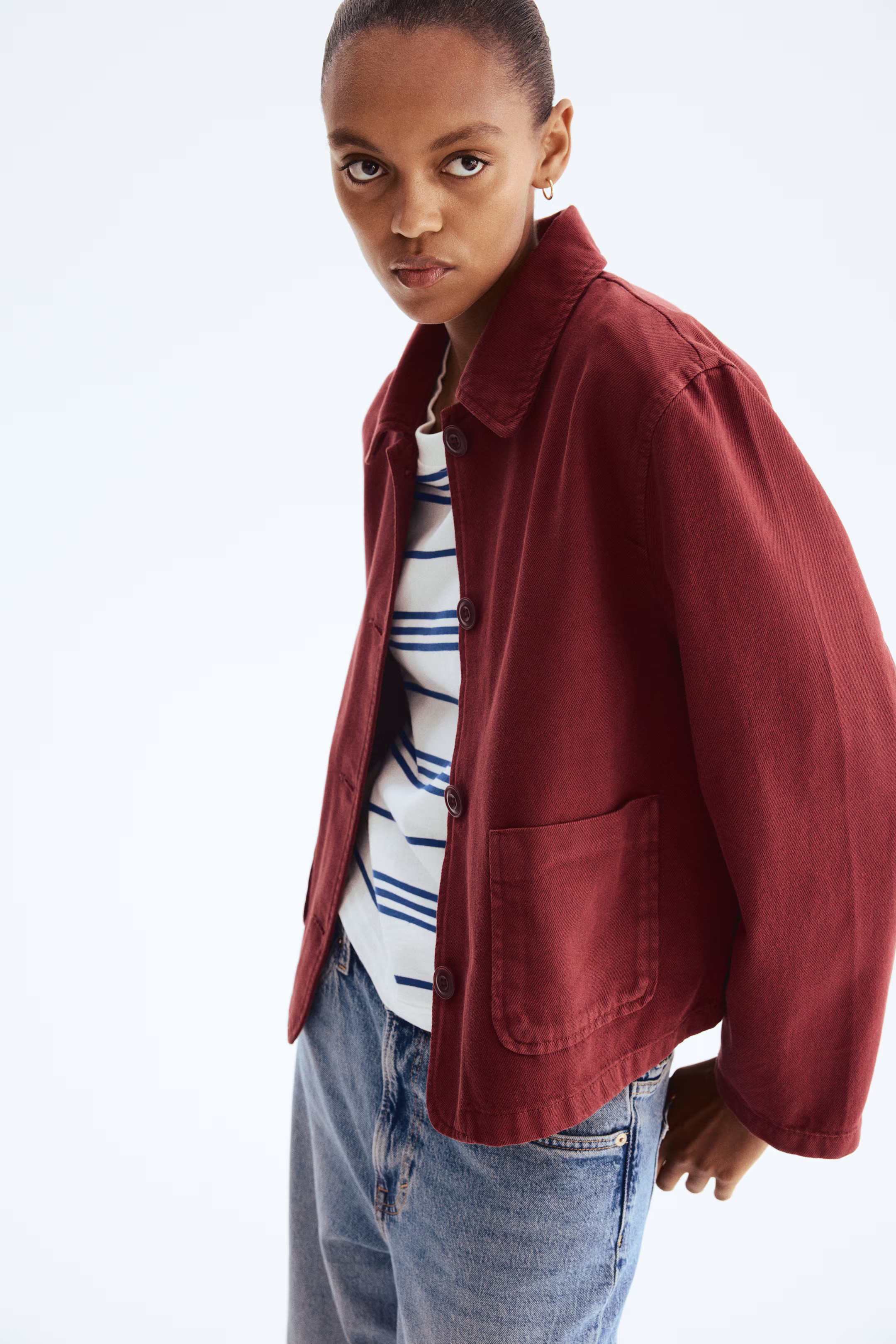 Twill Jacket with Collar | H&M (US + CA)