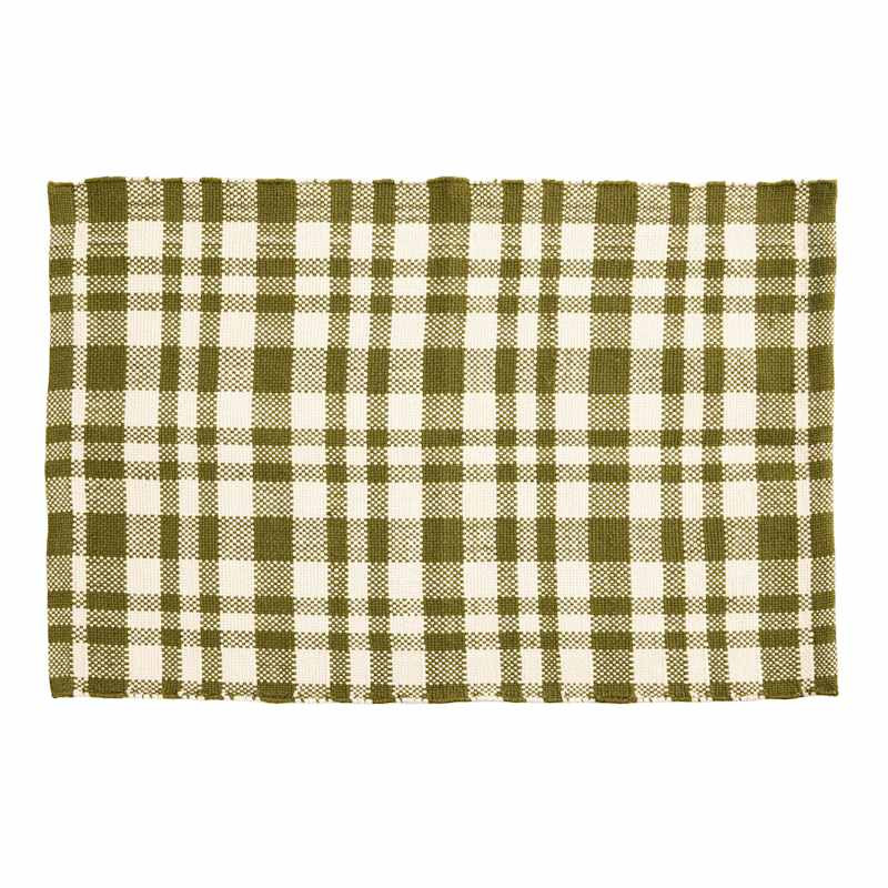 Green Checkered Layering Mat, 24x36 | At Home