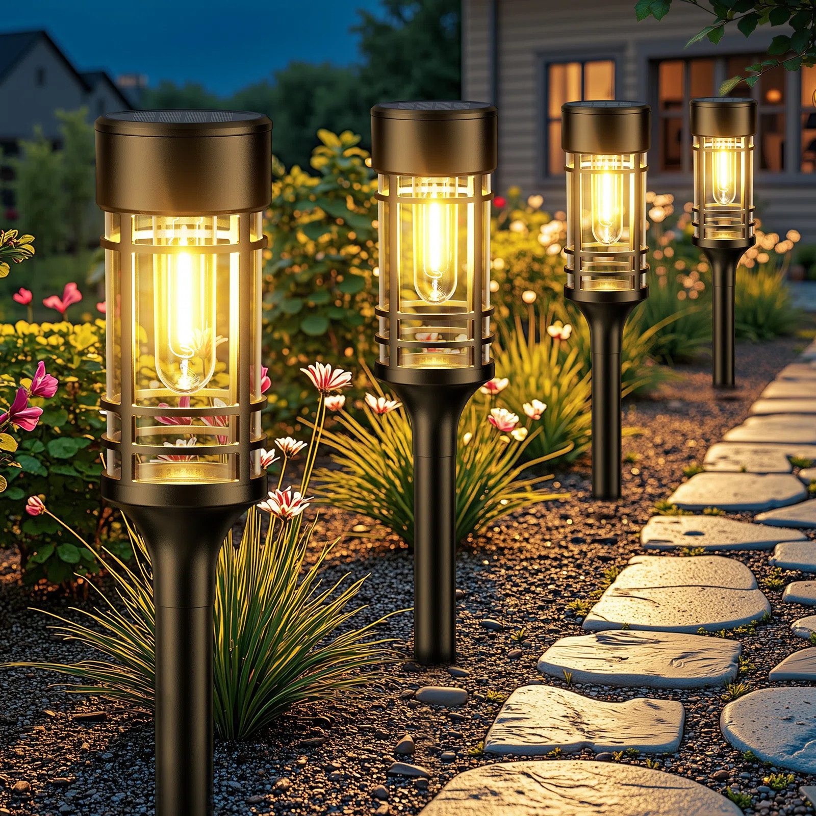 VICOUP Solar Lights Outdoor Waterproof Ip65, Bright Solar Garden Lights Outdoor, Auto On/off Outd... | Wayfair North America