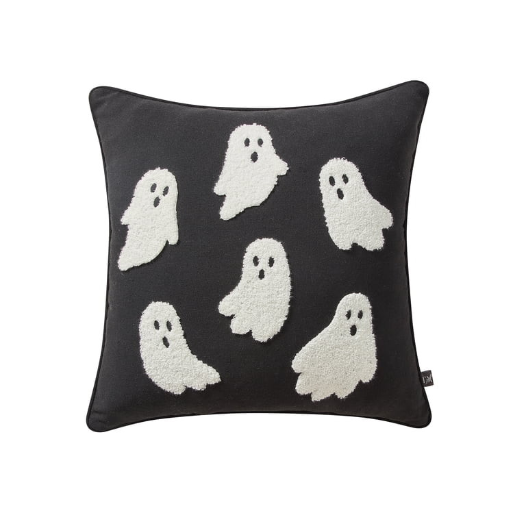 My Texas House 18" x 18" Black/Ivory Boucle Ghost Decorative Pillow | Walmart (US)