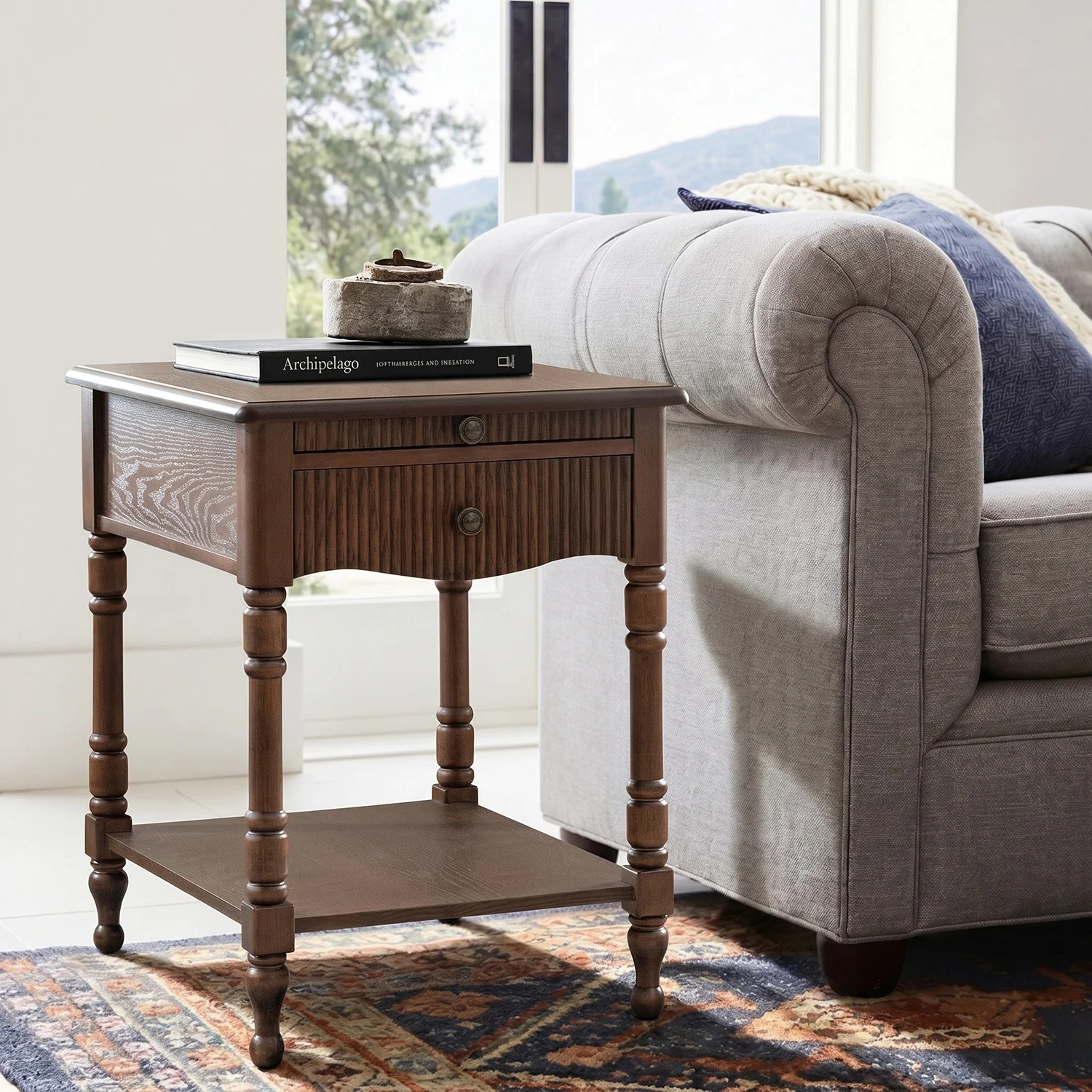 Falgout Transitional 20"W 26"Tall 1-Drawer End Table with Pull-out Tray | Wayfair North America